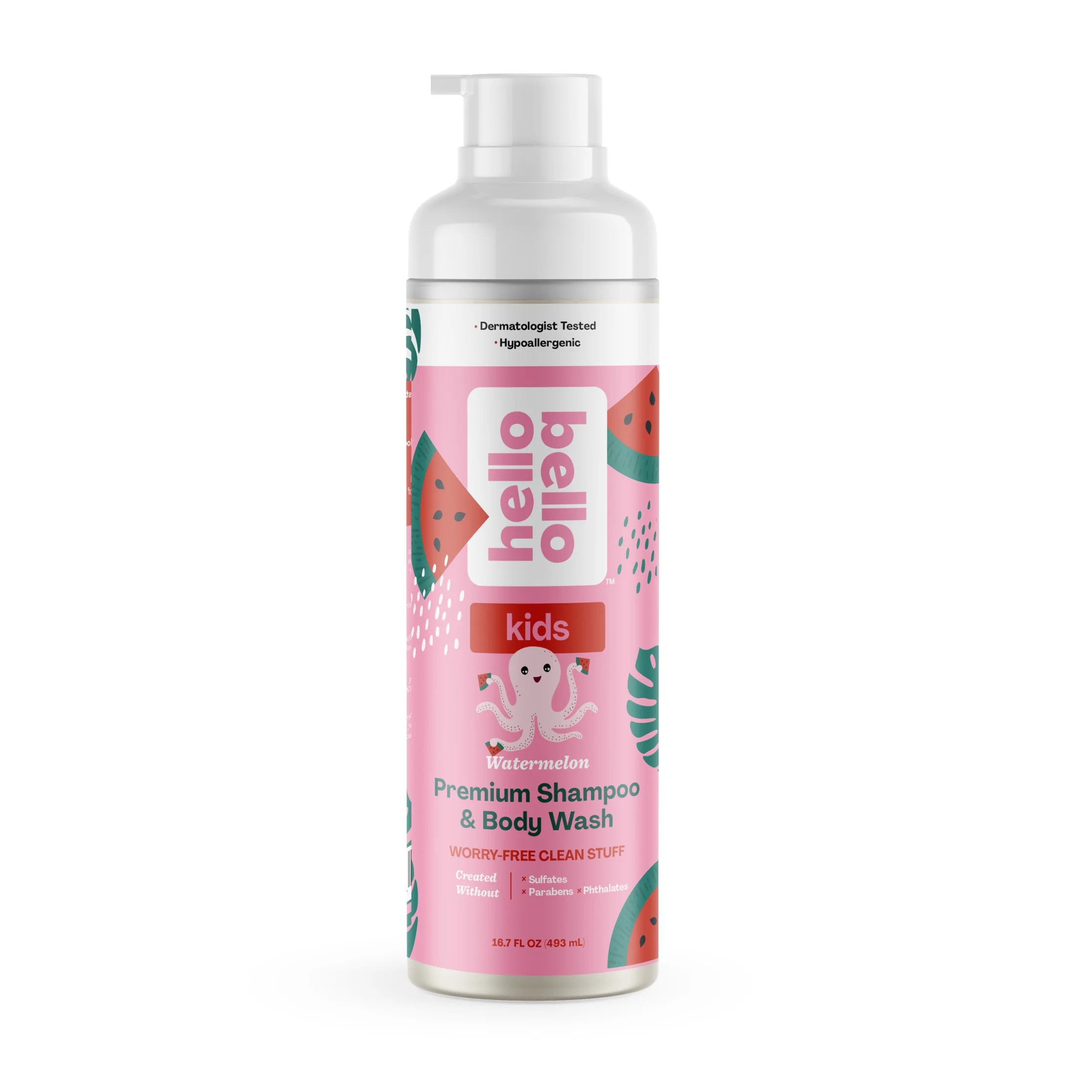 Hello Bello Children's Watermelon Shampoo & Body Wash, Tear-Free, All Hair Types, 16.7 oz | Walmart (US)