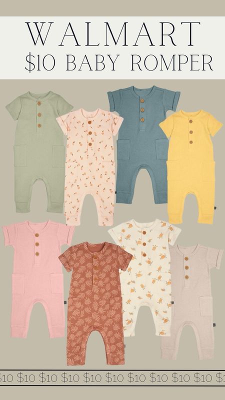 The cutest baby rompers from Walmart are only $10 dollars right now! So many different colors and patterns too! 

#LTKkids #LTKbaby #LTKSeasonal