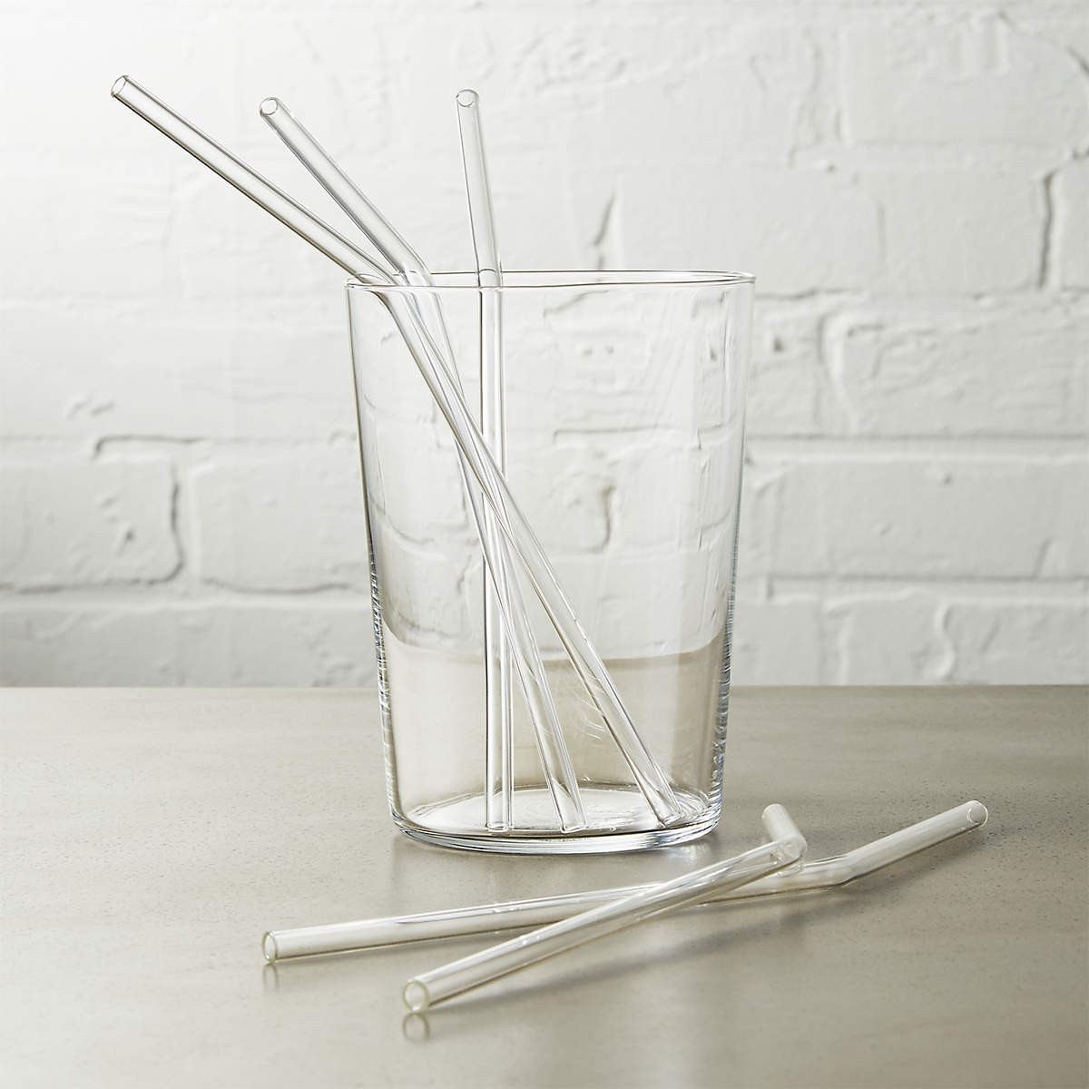 Set of 8 Glass Straws + Reviews | CB2 | CB2