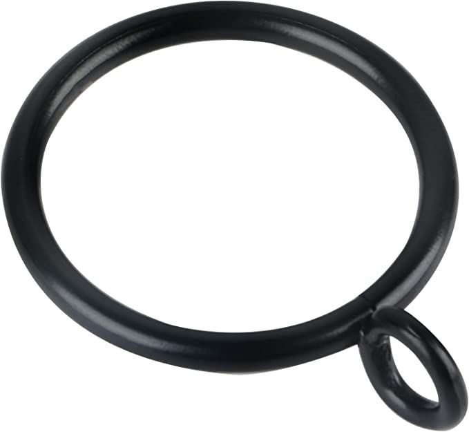1.25-Inch Drapery Curtain Ring with Eyelet for Curtain Panels, Set of 30 PCS – Black Curtain Ri... | Amazon (US)