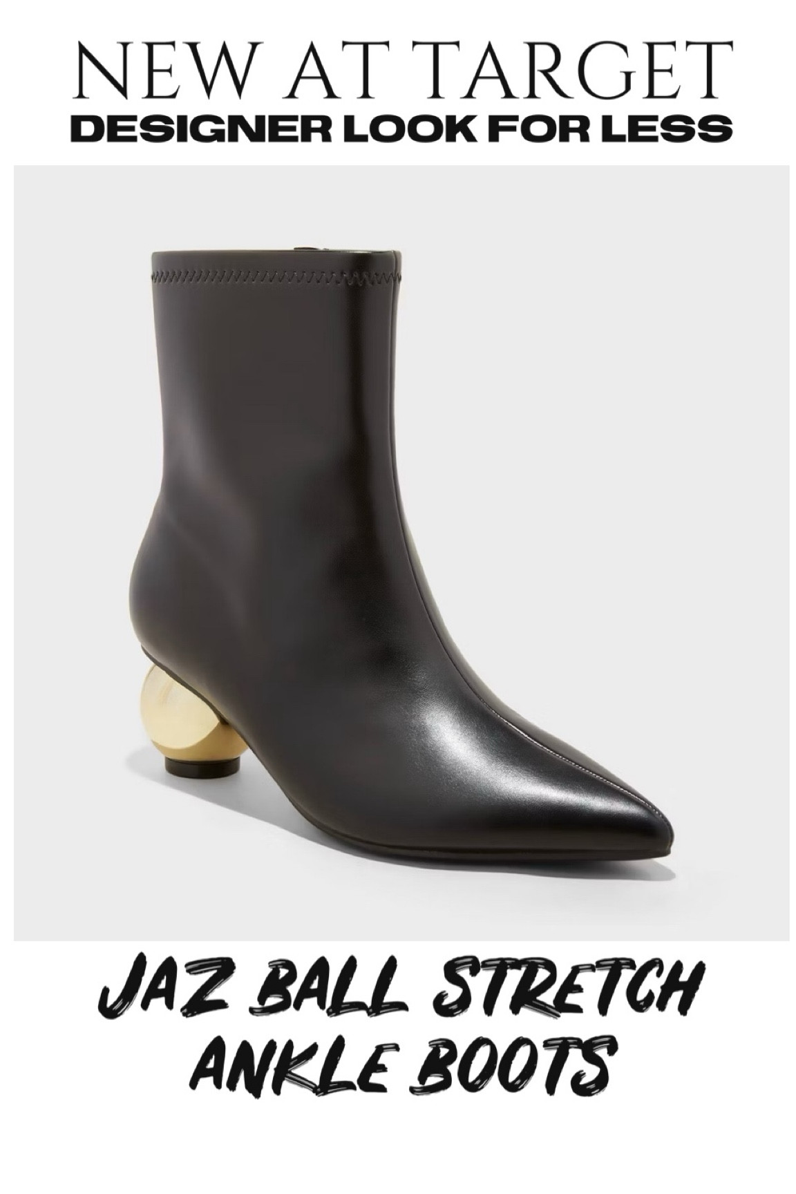 New at Target 🎯 
Designer boots for less
Jaz ball stretch ankle boots with memory foam! The designer is pair is almost $600 and these are under $45!

#LTKStyleTip #LTKFindsUnder50 #LTKShoeCrush