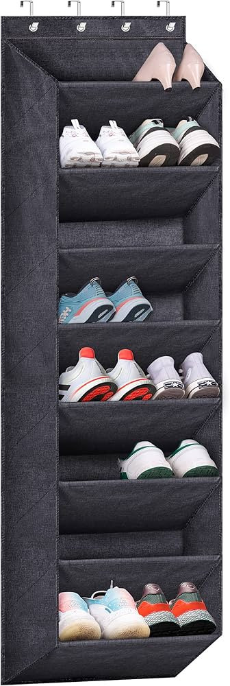 SLEEPING LAMB Over The Door Shoe Organizer for Closet with Large Deep Pockets, Narrow Shoe Rack f... | Amazon (US)