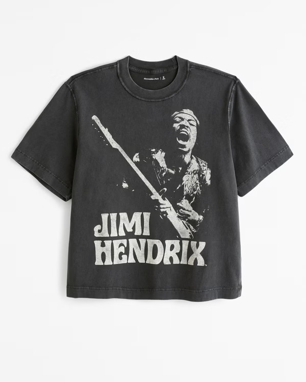 Gender Inclusive Vol. 28 Cropped Jimi Hendrix Graphic Tee | Gender Inclusive Gender Inclusive | A... | Abercrombie & Fitch (US)