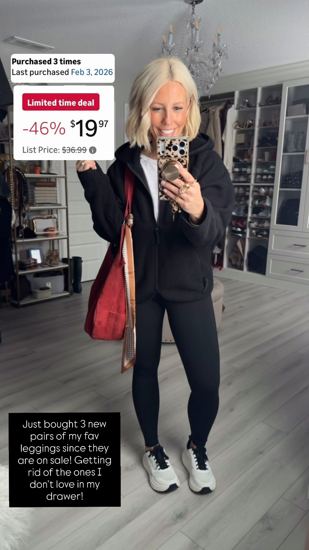 Comfy OOTD!!!! I got a new pair of my favorite leggings and they feel amazing!!!
⬇️⬇️⬇️
Jacket medium 
Tee and leggings small
Shoes TTS



#LTKSaleAlert #LTKootd #LTKmomlife