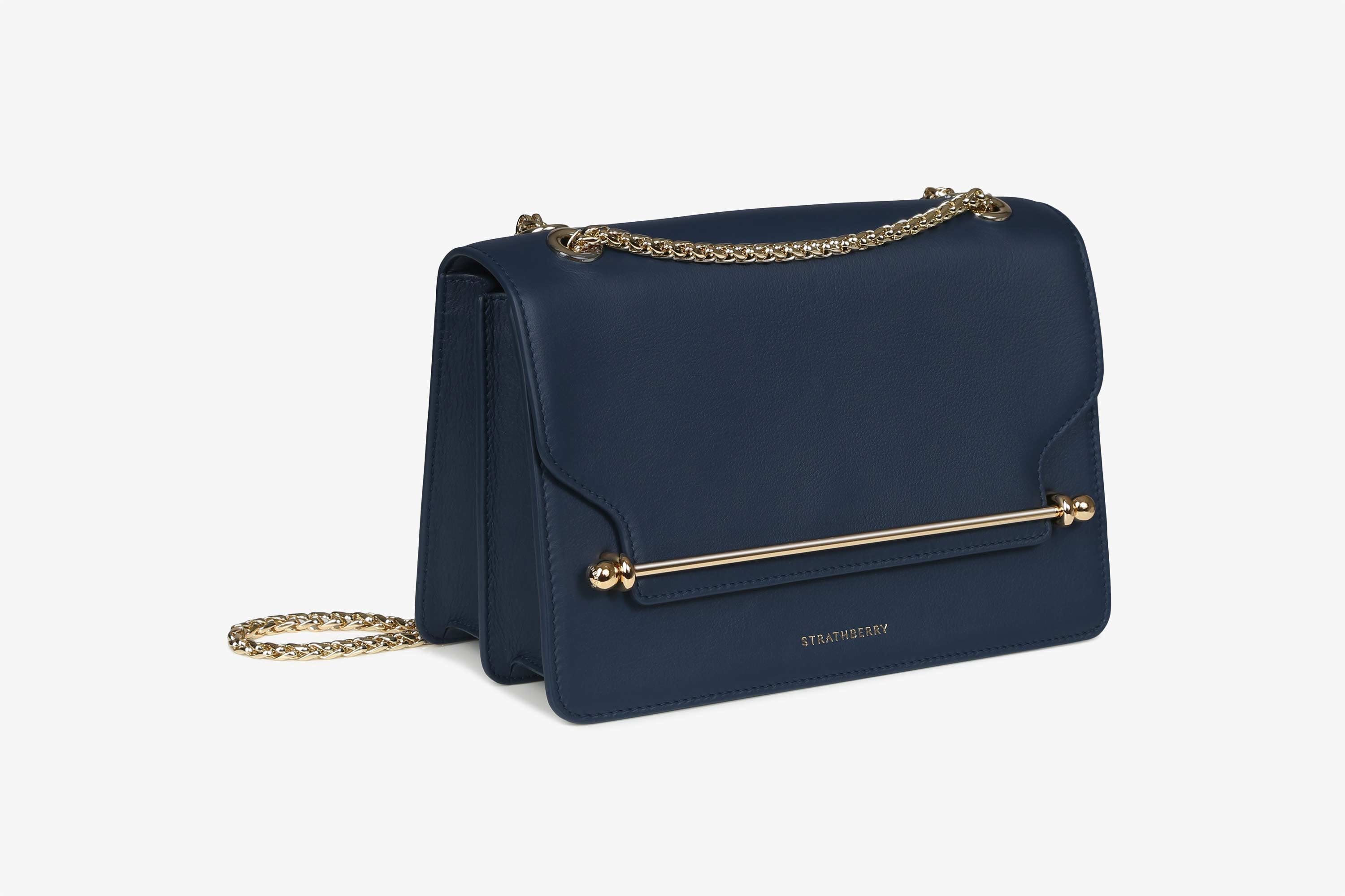 Strathberry - East/West - Crossbody Leather Handbag - Navy | Strathberry