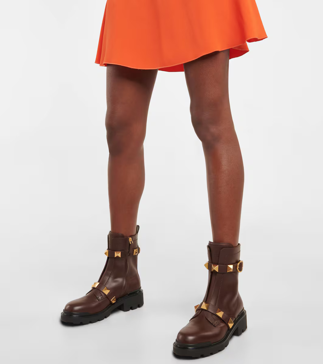 Roman Stud leather ankle boots | Mytheresa (US/CA)