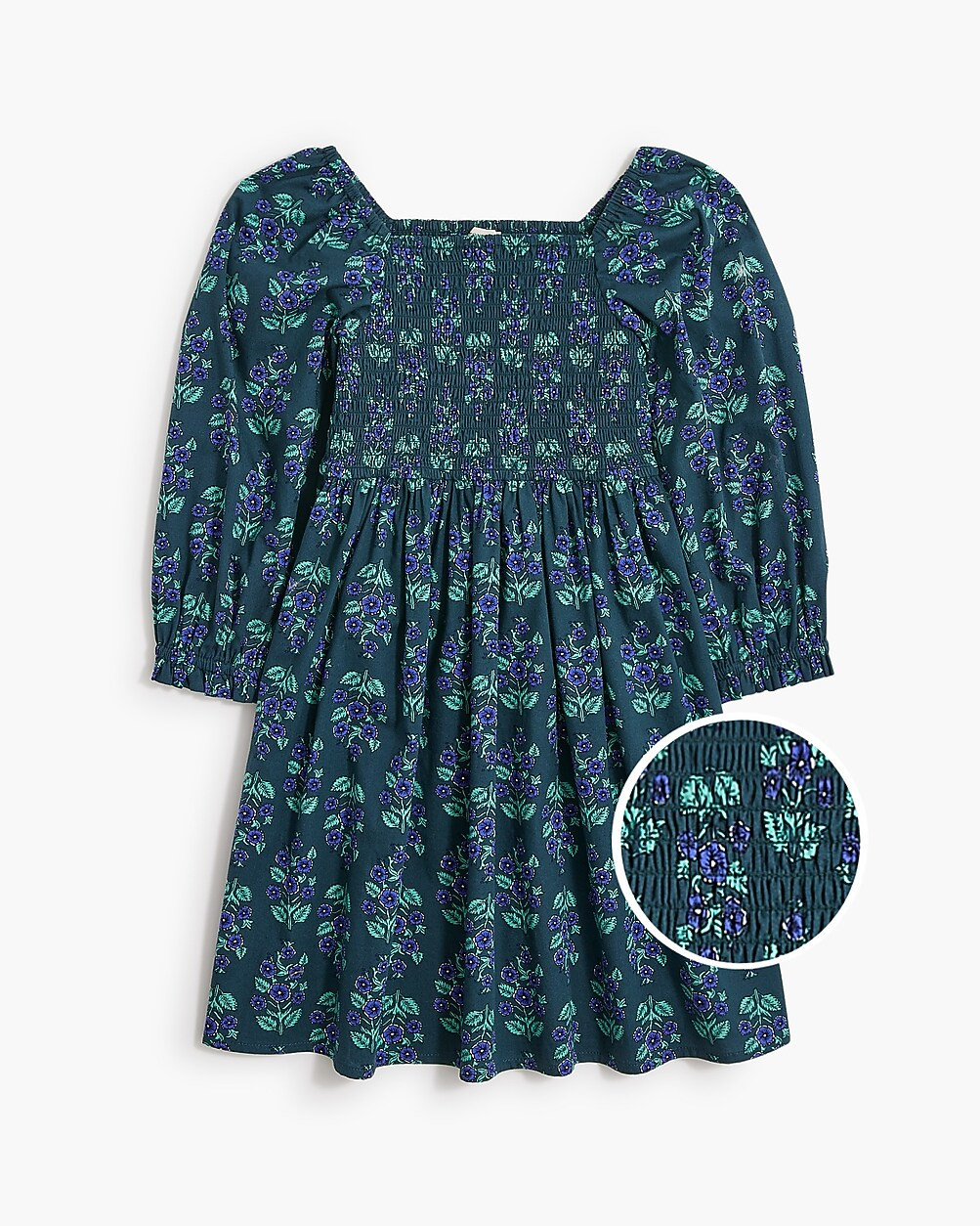 Girls' long-sleeve floral block-print dress | J.Crew Factory