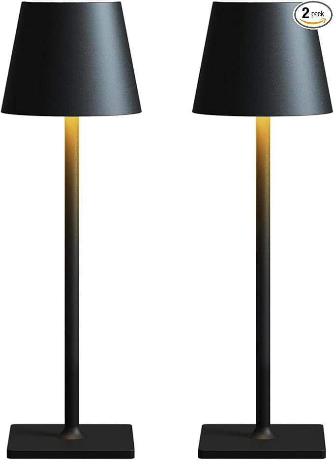 Cordless Table Lamp Rechargeable Lamps: 6000mAh Battery Operated Table Lamp Outdoor Waterproof, T... | Amazon (US)