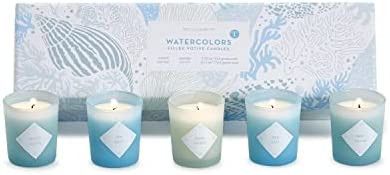 Two's Company Set of 5 Watercolors Scented Candles Incl 3 Scents | Amazon (US)
