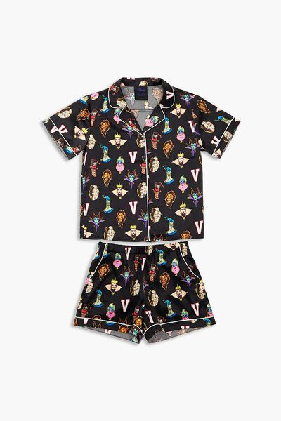 Girls Disney Villains Pajama Shirt & Shorts Set (Kids) | Forever 21