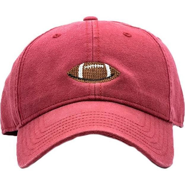 Football Baseball Hat, Weathered Red | Maisonette