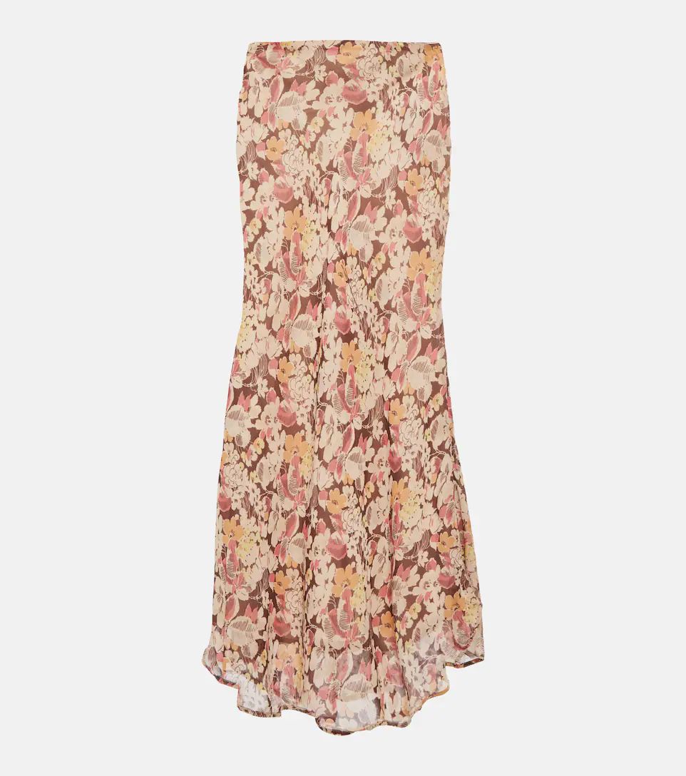 Aja floral georgette midi skirt | Mytheresa (US/CA)