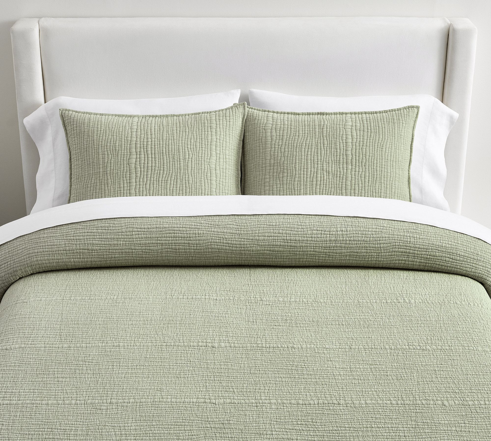 Coastal Washed Quilt, Eucalyptus, Full/Queen | Pottery Barn (US)