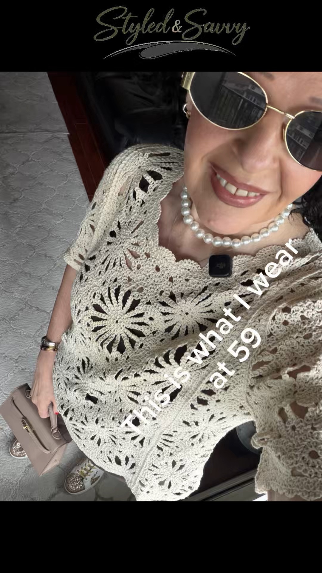 How to style a busy top with simple pants - brown & ivory. This is what I wear at 59.

#LTKcanada #LTKover50style #LTKstyletip