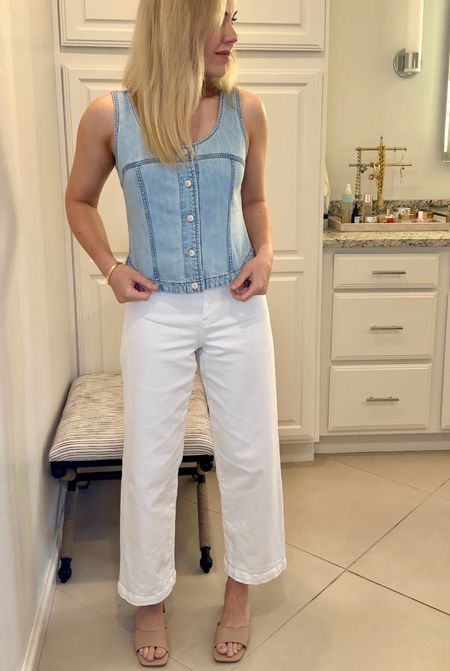 White jeans 
Summer outfit 
Summer 
Vacation outfit
Vacation 
Date night outfit
#Itkseasonal
#Itkover40
#Itku

#LTKShoeCrush #LTKFindsUnder100