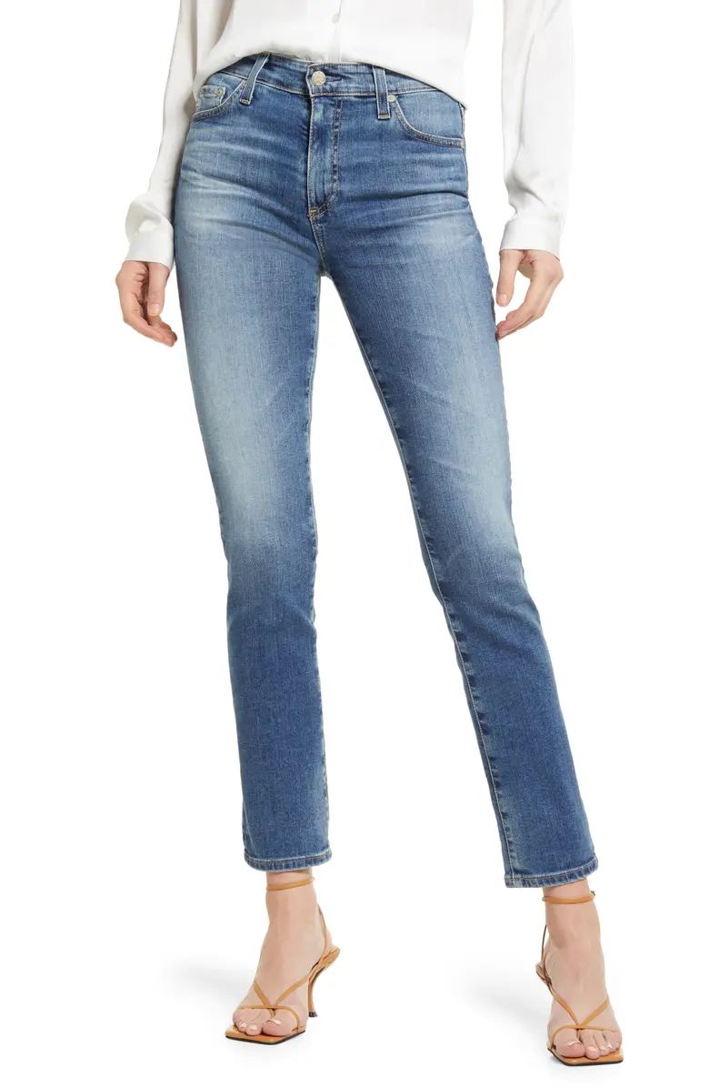 Mari High Waist Ankle Slim Straight Leg Jeans | Nordstrom