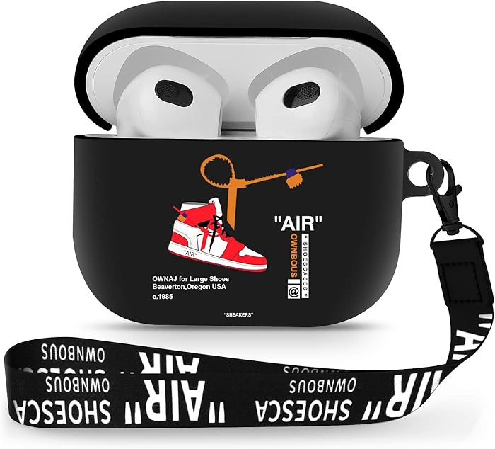 Gedicht for Airpods 3rd Generation Case with Lanyard Cute Cartoon Sports Shoes, Protective TPU So... | Amazon (US)