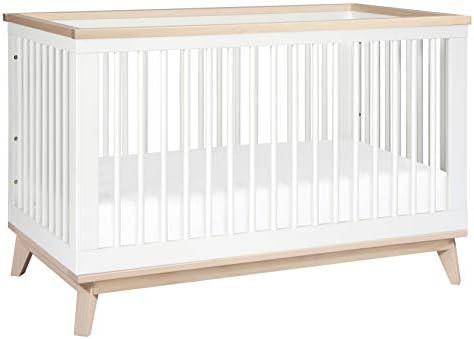 Babyletto Scoot 3-in-1 Convertible Crib with Toddler Bed Conversion Kit in White / Washed Natural... | Amazon (US)