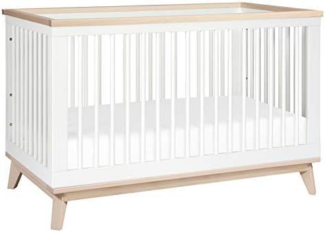 Babyletto Scoot 3-in-1 Convertible Crib with Toddler Bed Conversion Kit in White / Washed Natural... | Amazon (US)