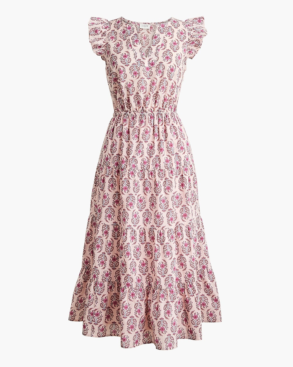 Ruffle-sleeve midi dress | J.Crew Factory