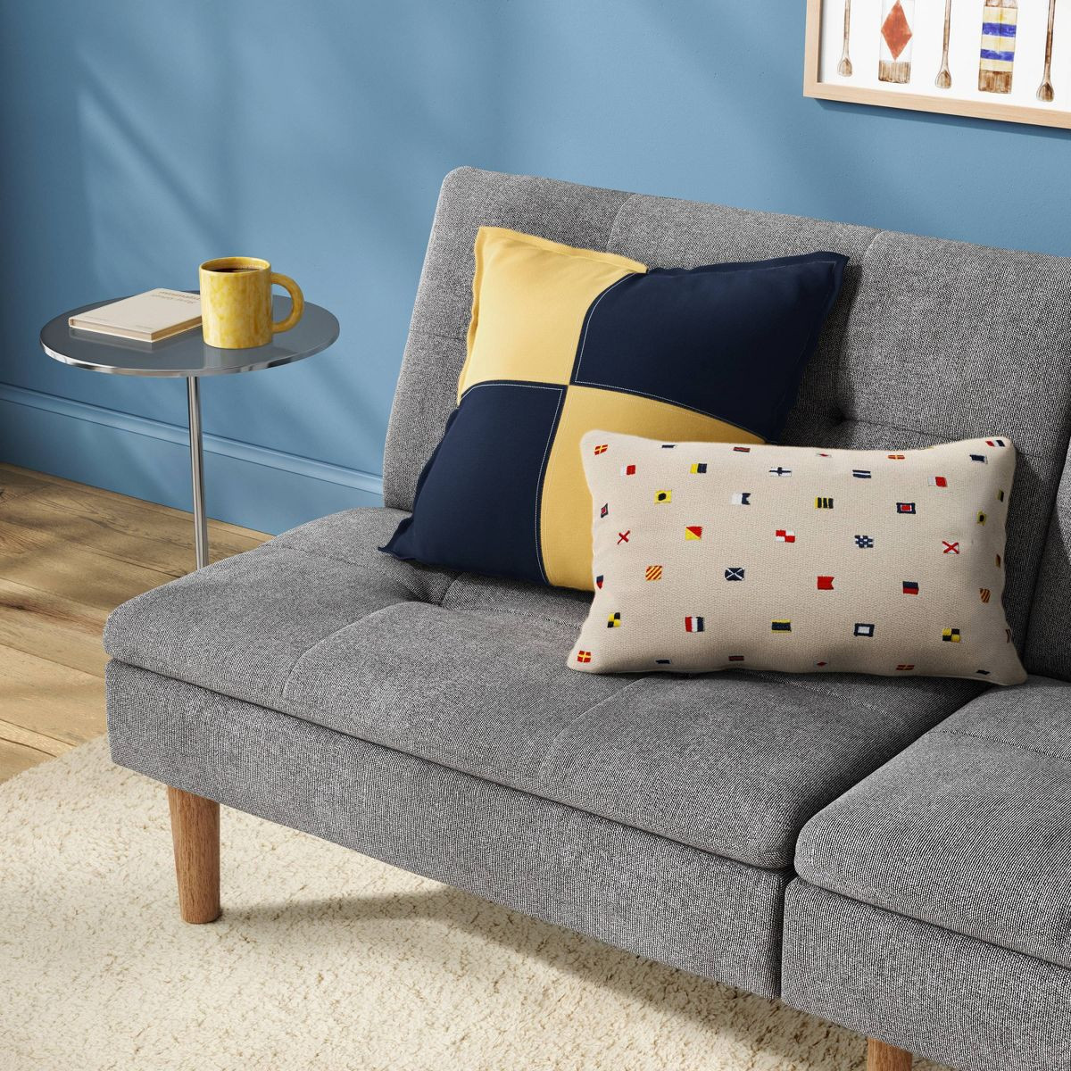 Lumbar Nautical Flags Indoor Throw Pillow Neutral - Room Essentials™ | Target