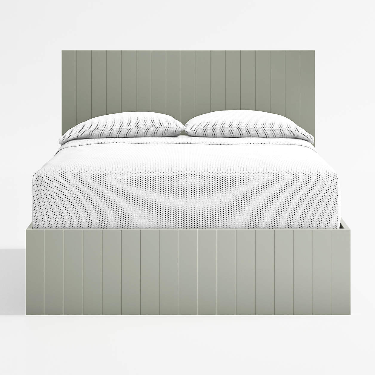 Finn Sage Green Wood Kids Twin Bed Frame + Reviews | Crate & Kids | Crate & Barrel