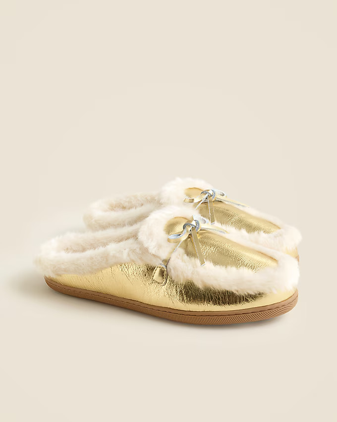 Lodge mules in metallic | J. Crew US