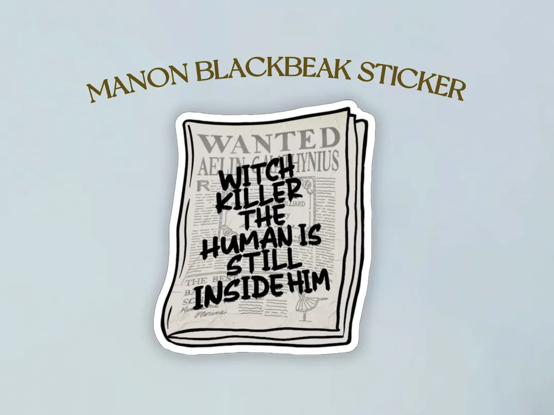 Manon Blackbeak Sticker Throne of Glass Bookish Sticker Sarah J Maas the Thirteen Inspired Sticke... | Etsy (US)