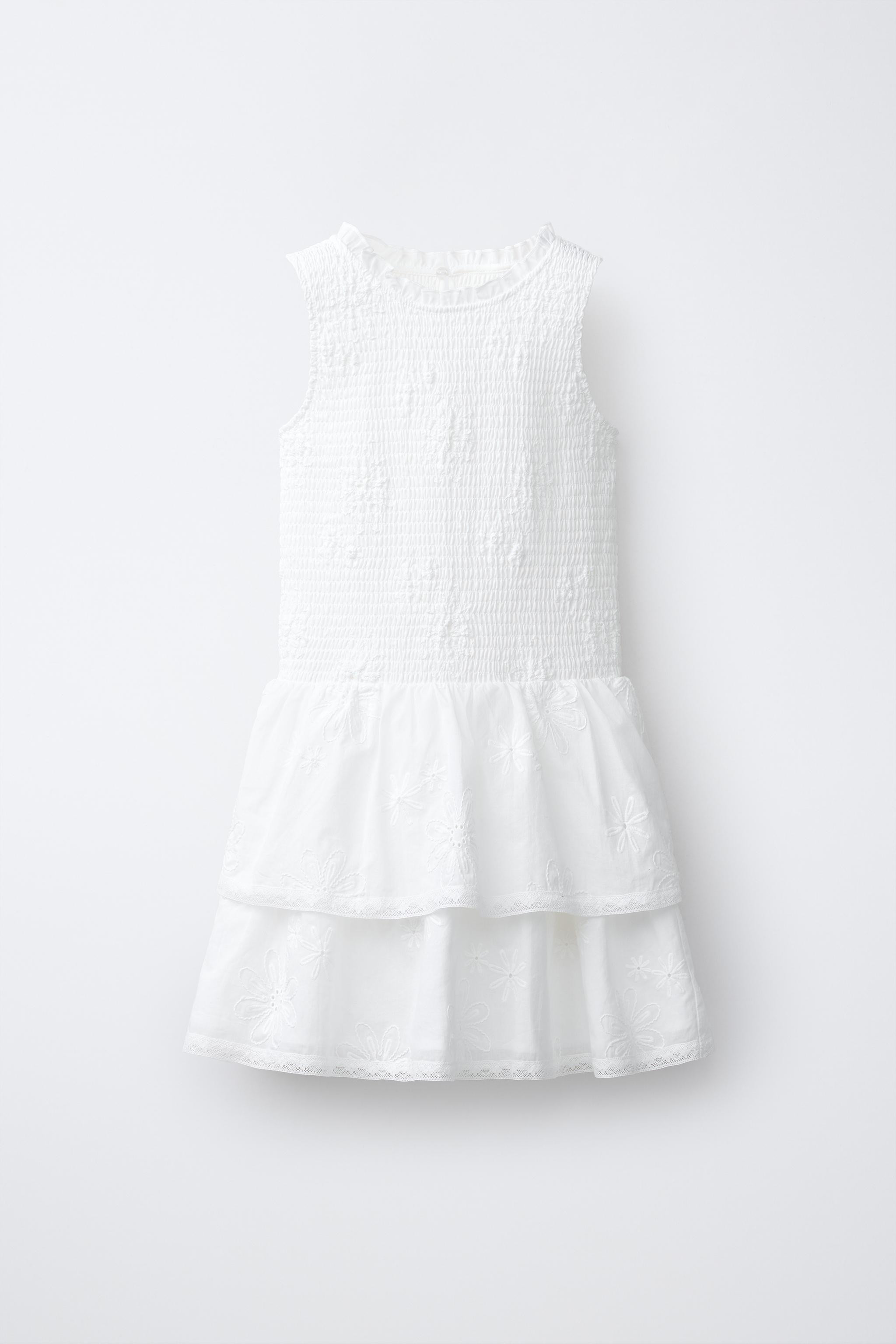 EMBROIDERED FLORAL RUFFLED DRESS | Zara US