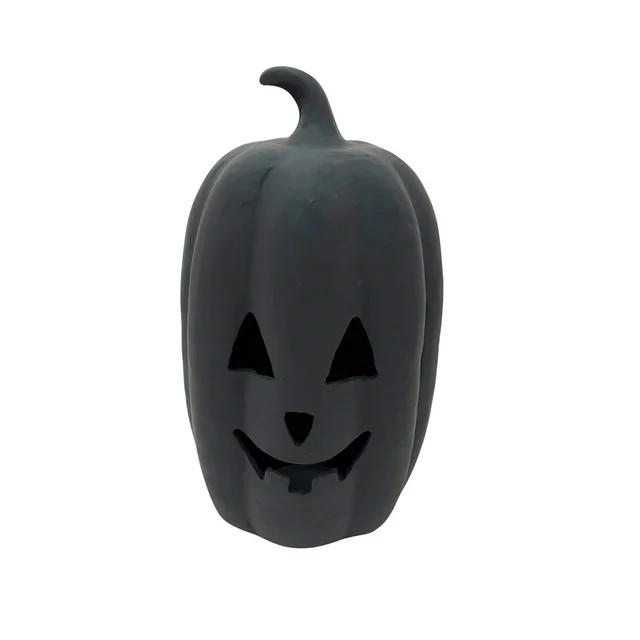 Halloween Black JOL Pumpkin Paper Mache Table Decoration, 12 in, by Way to Celebrate - Walmart.co... | Walmart (US)