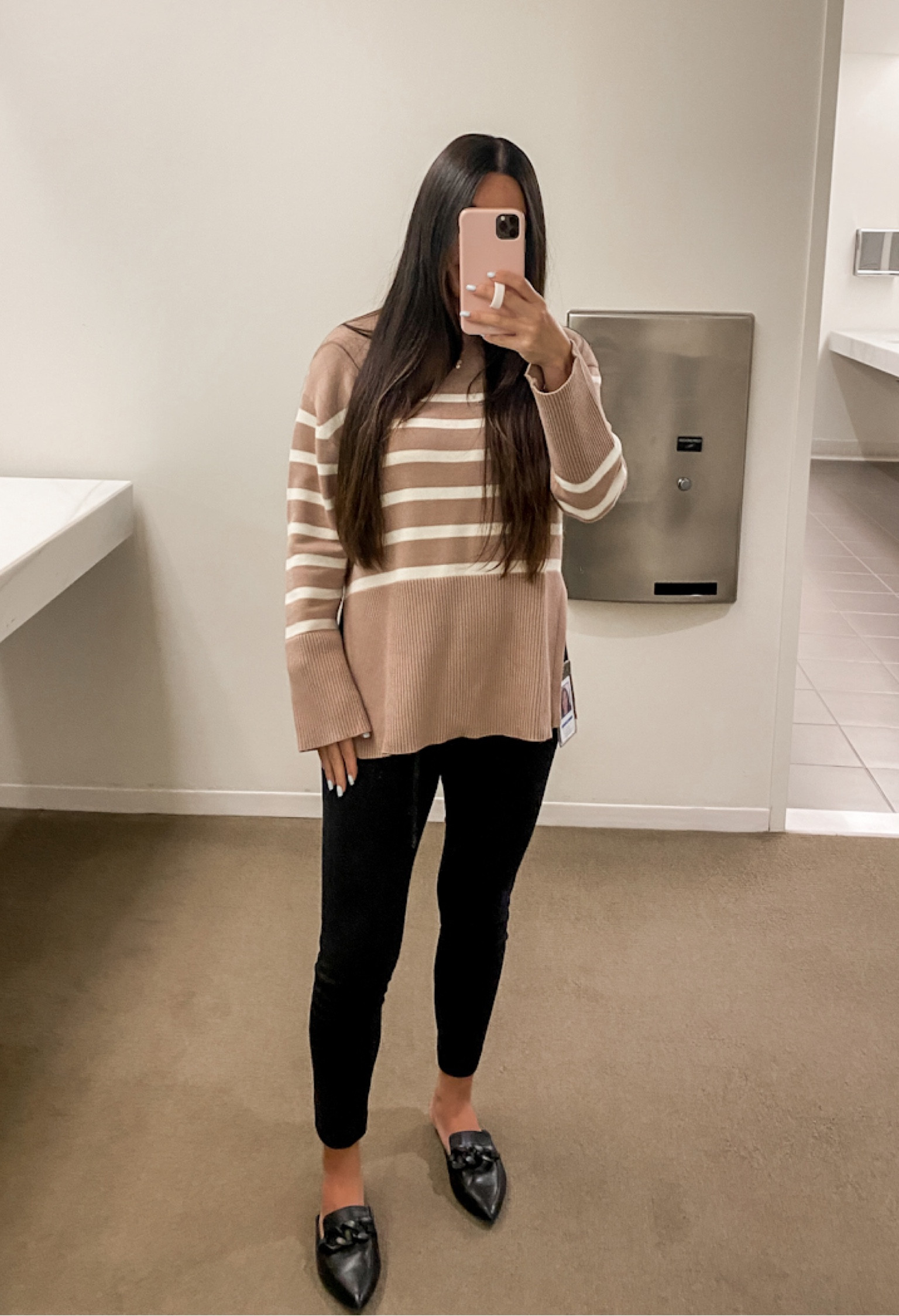 Bump friendly office outfit! #bumpstyle 

I sized up one in the sweater but it does fit oversized. 

The sweater is linked but shown as leather pants  

#LTKstyletip #LTKbump #LTKfindsunder50