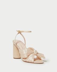 Camellia Almond Pleated Bow Heel | Loeffler Randall