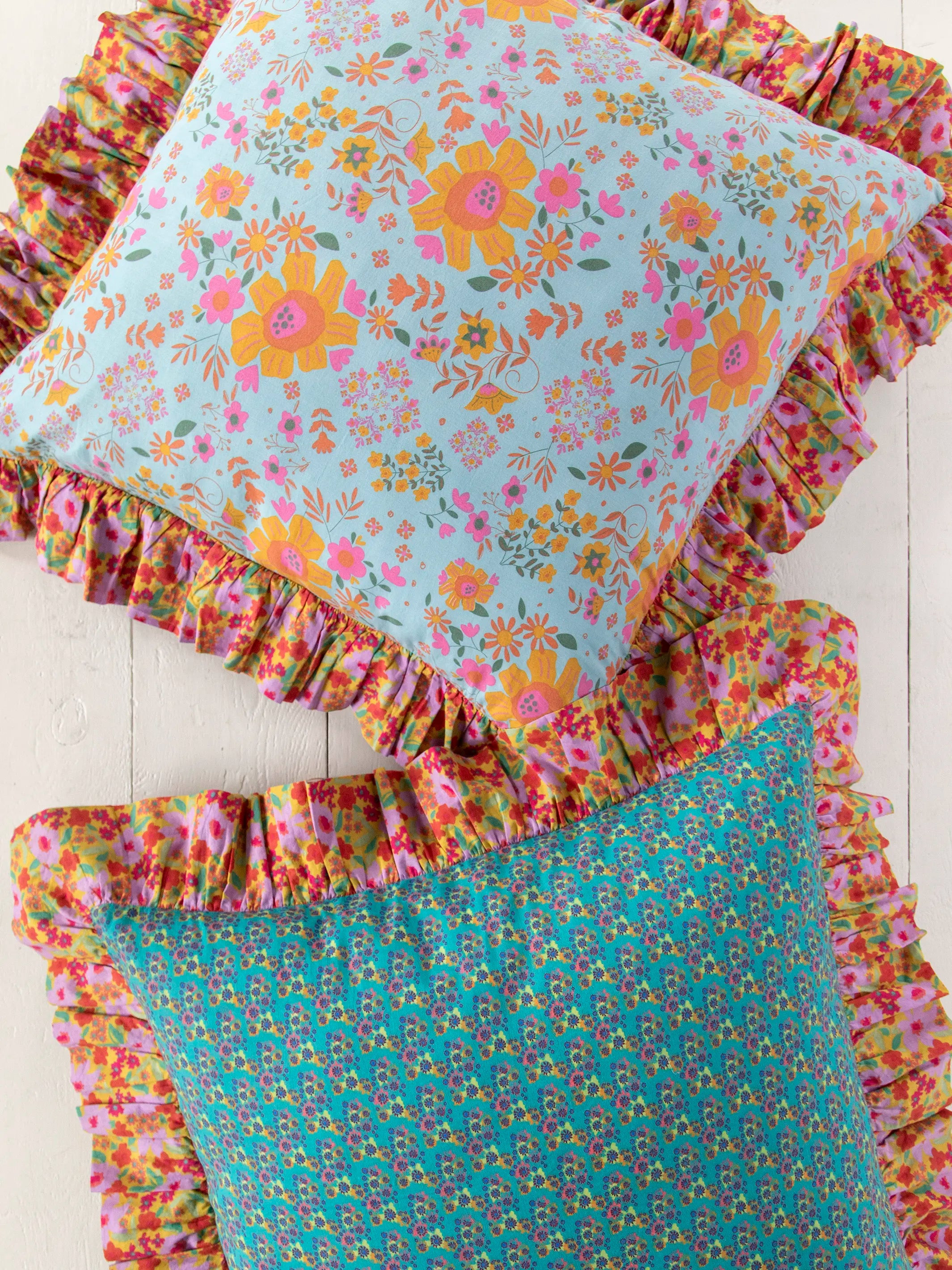 Ruffle Reversible Euro Sham - Lula | Natural Life