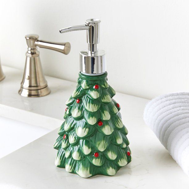 Christmas Soap Pump - Tree Liquid Soap/Lotion Dispenser for Kitchen or Bathroom - Walmart.com | Walmart (US)