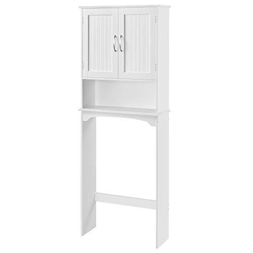 Yaheetech Over The Toilet Cabinet, Double Door Bathroom Storage Organizer, Toilet Rack with Inner... | Amazon (US)