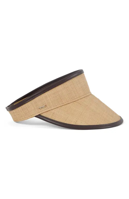 Eugenia Kim Micky Raffia Visor in Ivory at Nordstrom | Nordstrom