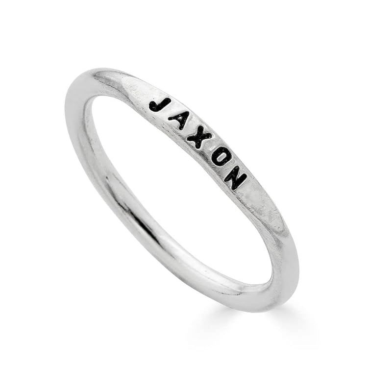Teeny Tiny Stacking Sterling Silver Ring By Hannah Design Personalized Ring *shipping daily!* | Amazon (US)