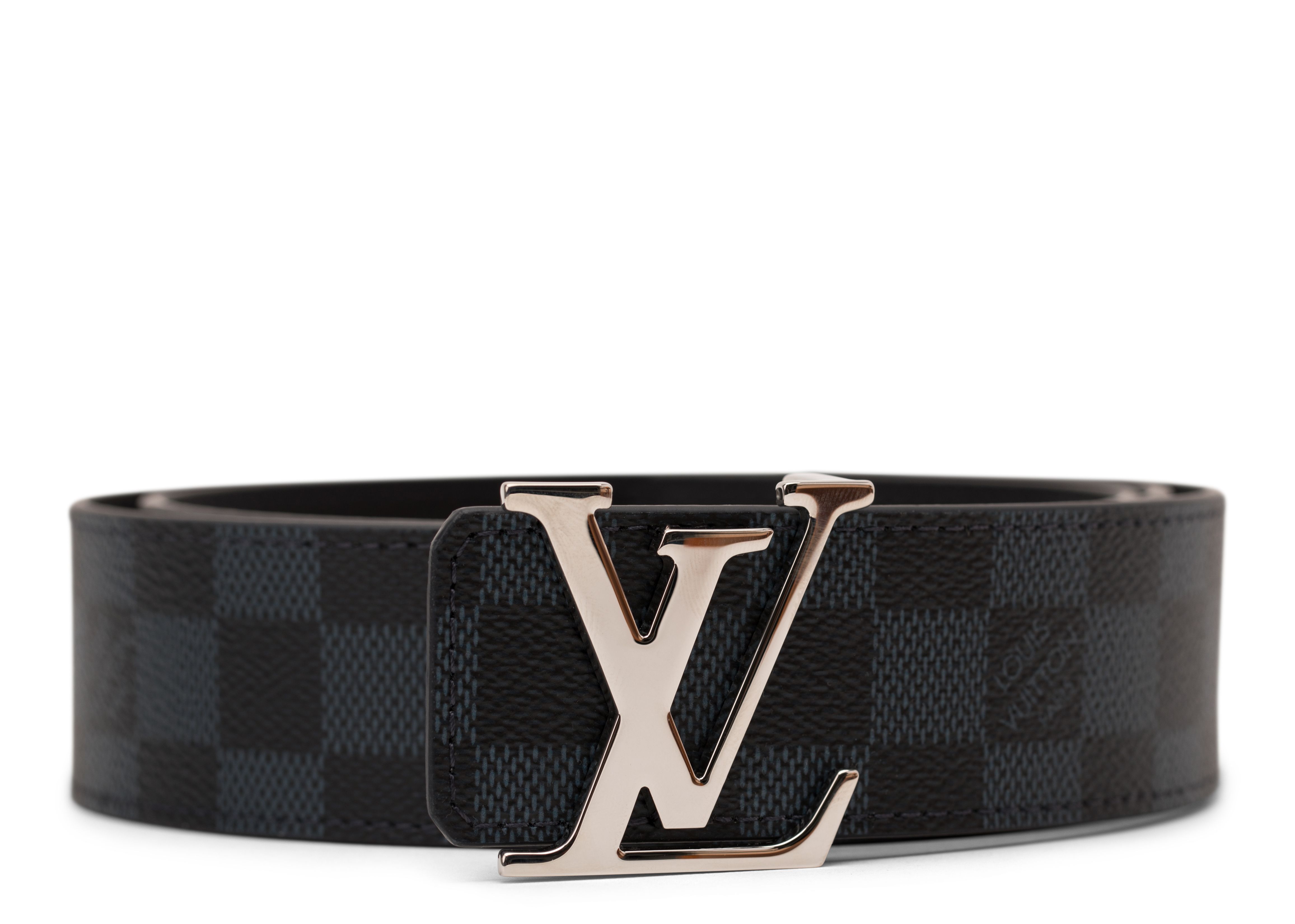 Louis Vuitton Initiales Belt Damier Cobalt Blue/Black | StockX 