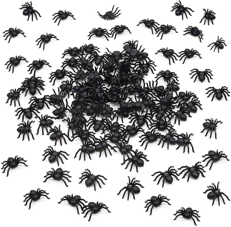 Halloween Spider, 100 PCS Vivid Plastic Fake Spider for Halloween Parties, Haunted House Decorati... | Amazon (CA)
