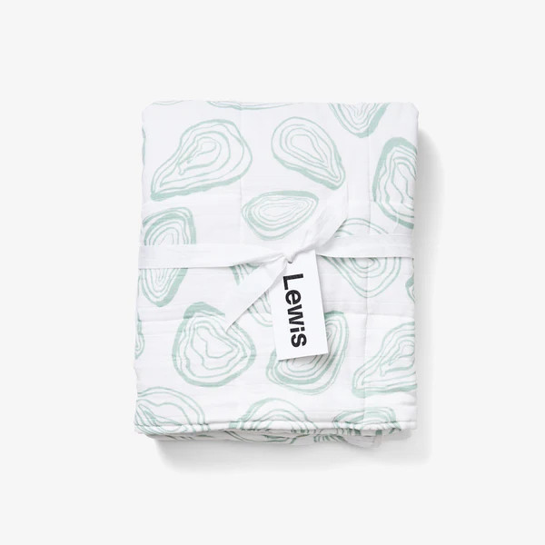 Quilted Baby Blanket - Oyster | Agave | Lewis