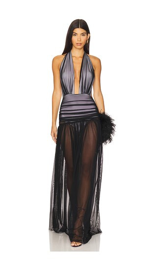 Halter Shirred Gown | Revolve Clothing (Global)