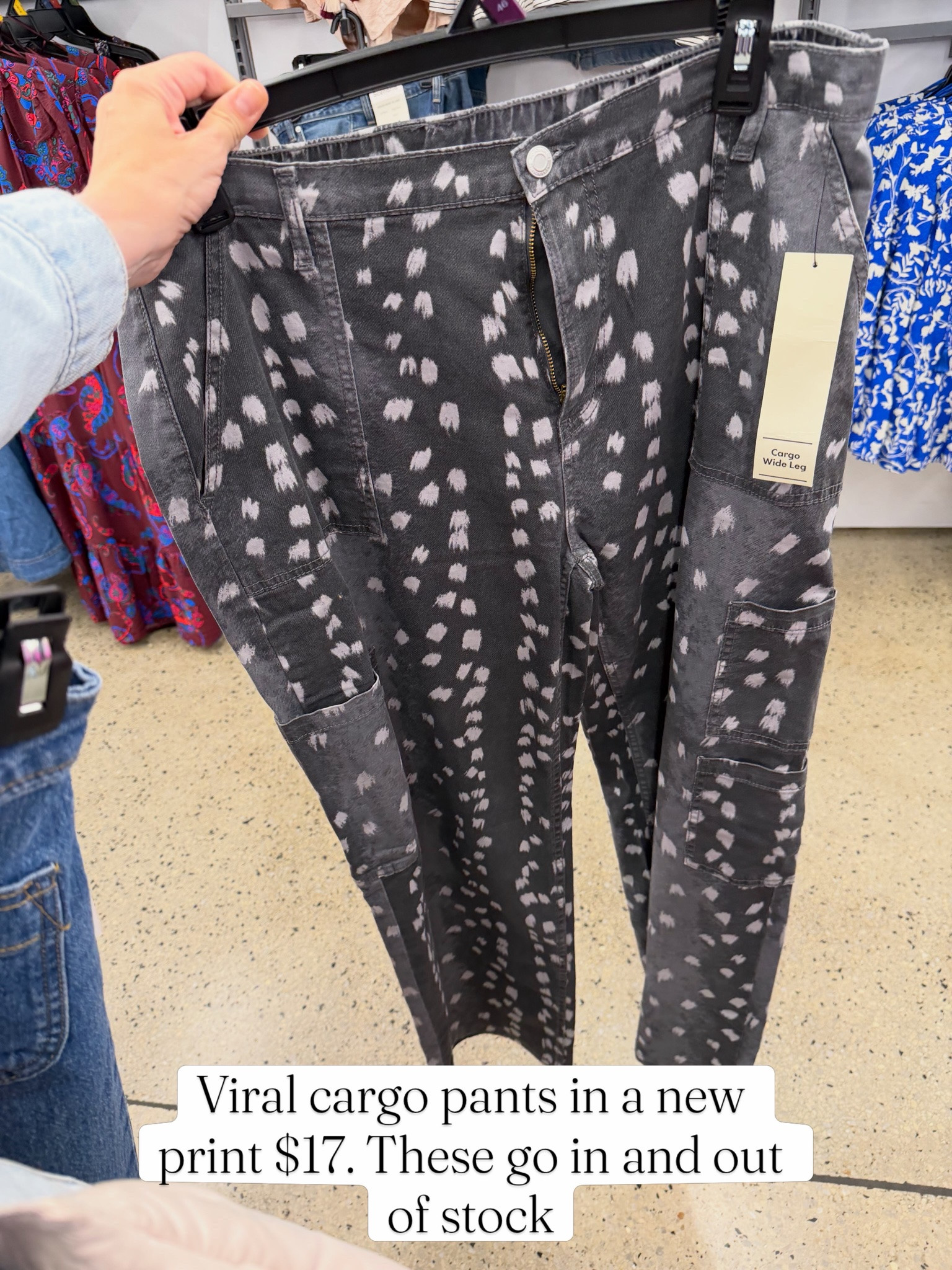 Walmart cotton cargo pants, come in lengths, lots of prints. Heart, save & follow to get restock notifications! #walmartfashion