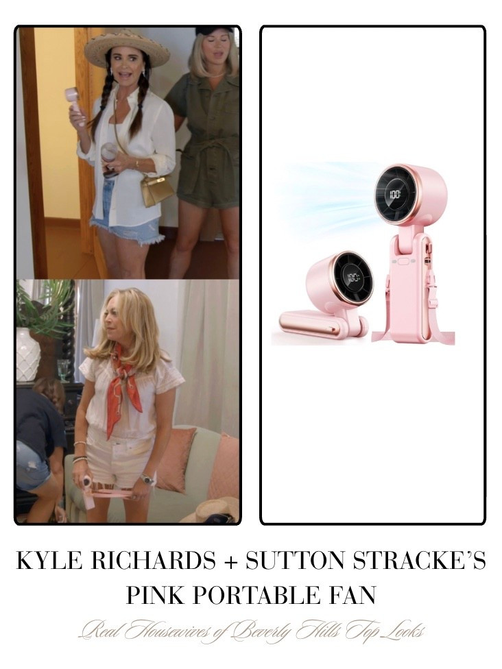 Kyle Richards and Sutton Stracke’s Pink Portable Fan