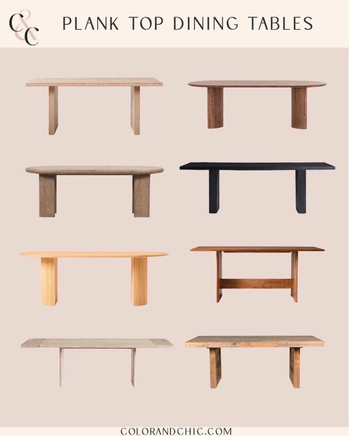 Plank top style dining tables that are a look for less of ours! Some extend and are in a variety of price ranges!

#LTKHome