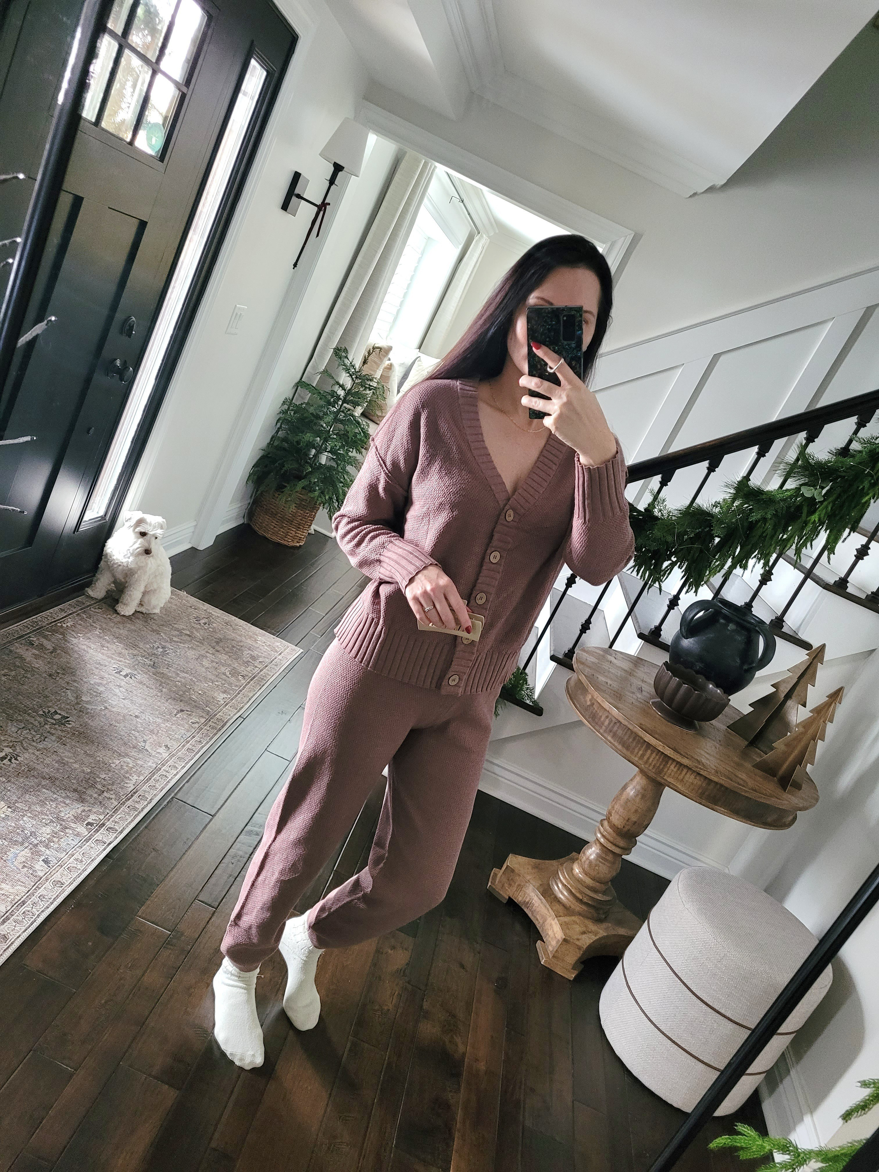 I found the best affordable cozy set and perfect winter outfit! Free People look for less, Ugg, knit set, matching set, waffle set, sweater, winter outfit women, sweater set, cardigan set, gold necklace, Kendra Scott, Ana Luisa

#LTKFindsUnder50 #LTKActive #LTKSaleAlert