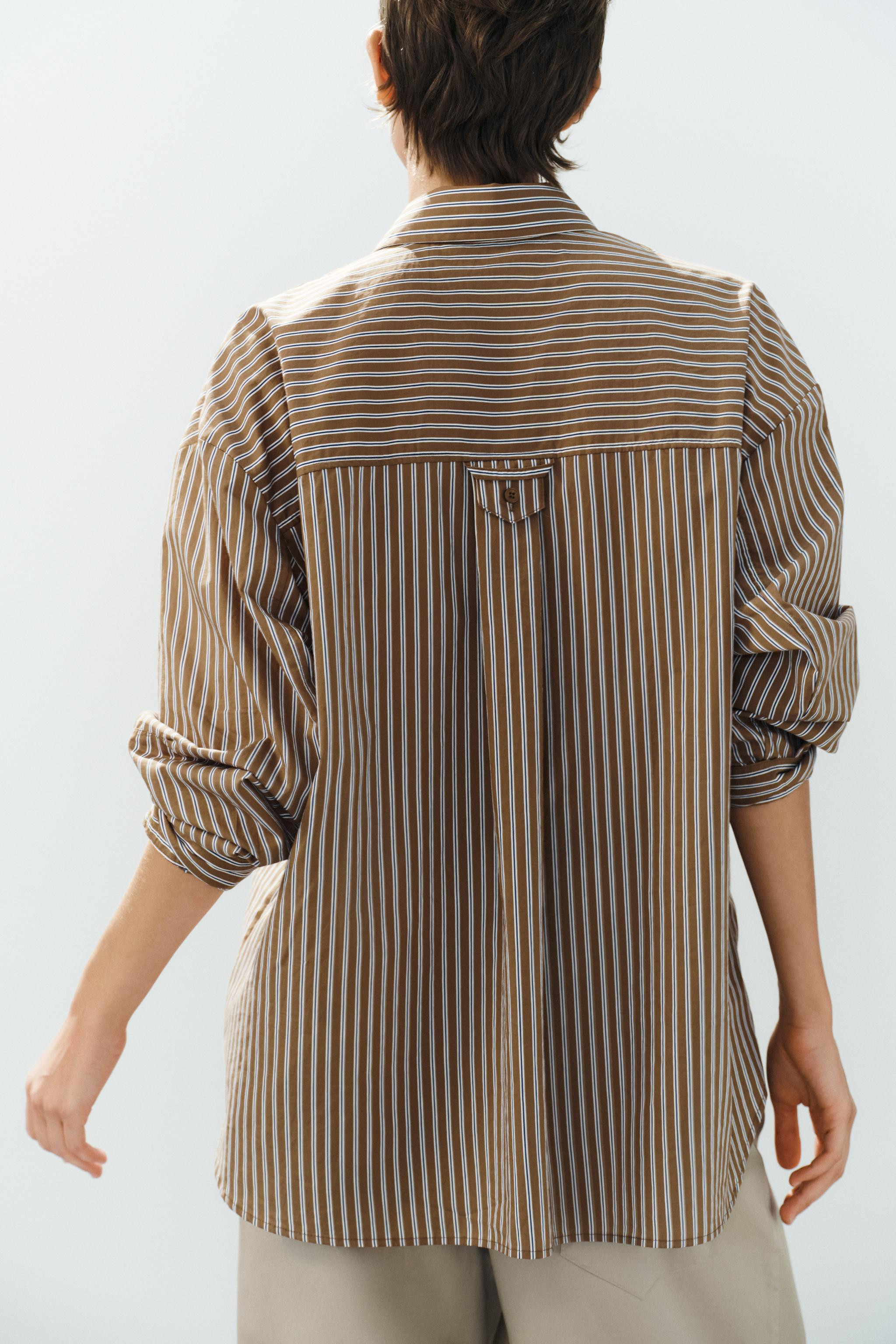 OVERSIZE STRIPED POCKET SHIRT | Zara UK