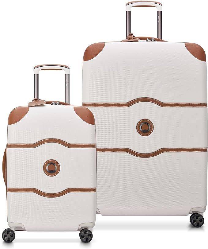 DELSEY Paris Chatelet Hardside Luggage with Spinner Wheels, Champagne White, 2 Piece Set 21/28 | Amazon (US)