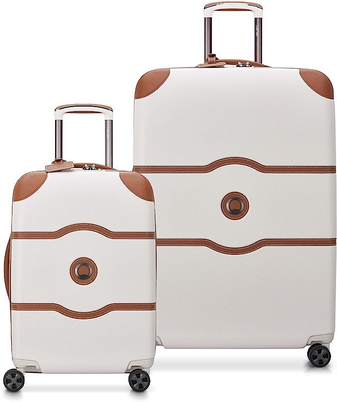 DELSEY Paris Chatelet Hardside Luggage with Spinner Wheels, Champagne White, 2 Piece Set 21/28 | Amazon (US)