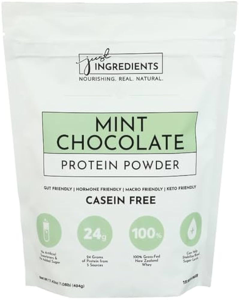 Just Ingredient Whey Protein Mint Chocolate 17.42 oz (Pack of 1) | Amazon (US)