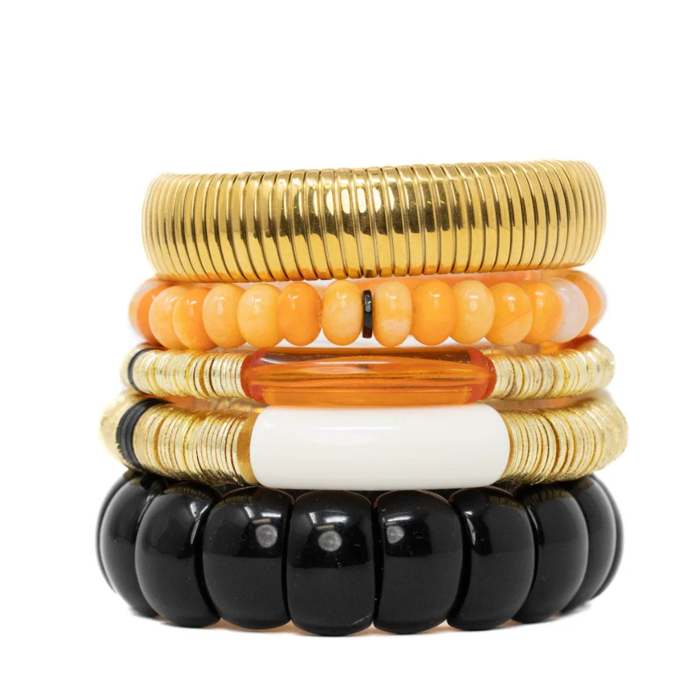 Orange + Black Bracelet Stack | Allie + Bess